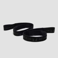 correas de levantamiento con agarre de silicona de myprotein - negro