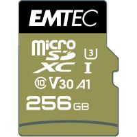 emtec speedin pro microsdxc 256gb clase 10 u3 v30 uhs-i  adaptador sd