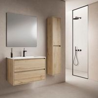 mueble jade 60 cm 2c roble hercules pack mueble  lavabo