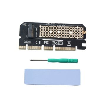 Tarjeta adaptadora Savio PCI-E a M.2 NVMe M-Key Compatibilidad Estándar NVMe