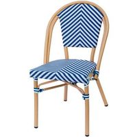 silla de jardin paris azul 845x41x495cm estructura aluminio y textilene eme mobiliario