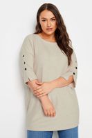 yours curve natural brown soft touch button top mujer curvy y tallas grandes yours