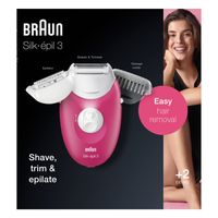 braun silk-epil 3 410 epilator raspberry