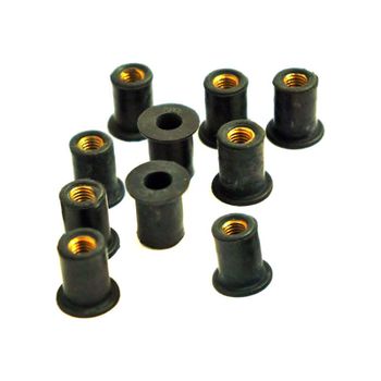 Juego de tuercas de goma para carenado M5x14mm 10pc