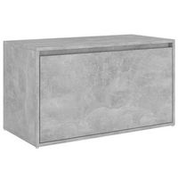 banco de pasillo madera de ingenieria gris hormigon 80x40x45 cm vidaxl