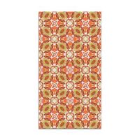 panorama alfombra vinilica baldosin oriental caleidoscopio naranja 60x250 cm