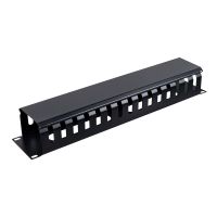 aiten data organizador de cables metalico 2u con tapa negro