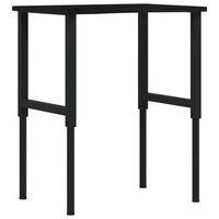banco de trabajo  mesa de trabajo madera roble marron oscuro 80x60x715-98 cm
