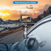 telesin-soporte para camara de accion de telefono de coche ventosa 360 ajustable adaptador estandar 14 para gopro insta360 dji telefono inteligente de accion