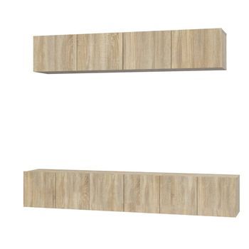 Set De 5 Uds Muebles Tv | Mueble De Salón | Armario Tv Madera Contrachapada Roble Sonoma