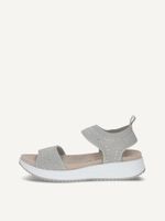 caprice sandal grey made of textiles without heel size 40