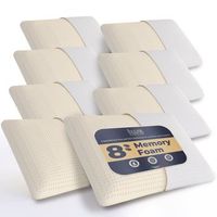 set de 8 almohadas de espuma viscoelastica 40 x 70 cm  altura 11 cm  almohadas cervicales hipoalergenicas ergonomicas y transpirables  antiasfixia y refrescante