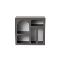 aparador de madera lessa - 80 x 37 x 74 cm - gris antracita