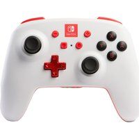 powera nintendo switch enhanced wireless controller - white  red white