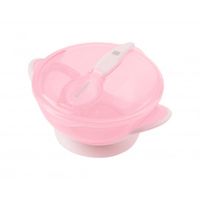 cuenco con cuchara feedy rosa