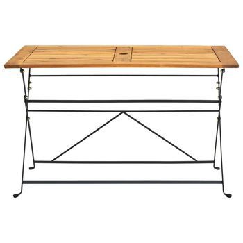 Mesa Plegable De Jardín | Mesa De Exterior De Madera Maciza De Acacia 120x70x74 Cm