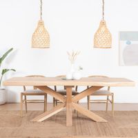 mesa de comedor de madera maciza de trembesi 220cm