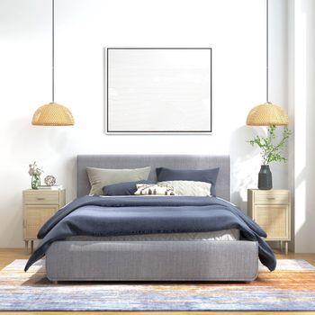 Juego De 2 Mesitas De Noche Melamina Homcom 40x40x68,5 Cm Roble