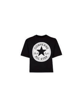 Camiseta Converse Signature Chuck Patch Boxy Niña Negro