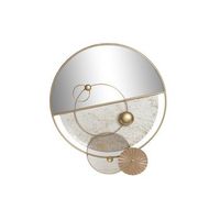 espejo metal espejo 65x76x76 moderno dorado