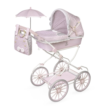 Decuevas Toys - Coche de muñeca plegable con sombrilla y BOLSO - para muñecas de hasta 48 cm. (81075)