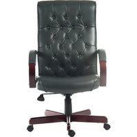 warwick bonded-leather tilting executive chair - green green