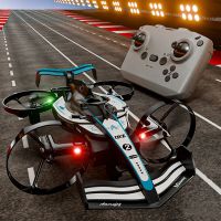 lyzrc l1 pro 2 en 1 coche de cochereras y dron volador de tierra y aire con modo de altitudacrobacias de vuelocontrol