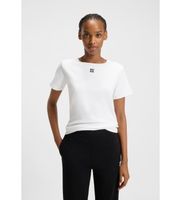 hugo para mujer 50512002 camiseta deloris blanco s casual algodon manga corta