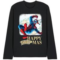 marvel camiseta manga larga happy thwipmas christmas para mujer