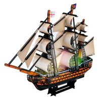 puzle 3d buque hsm vistory con luces led 555118415 cms 163 piezas 55x118x413 cm color multicolor