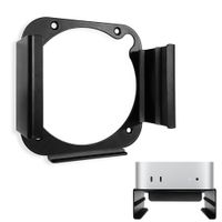 soporte para mac mini m4  m4 pro se puede montar en la pared y usar en el escritorio soporte para mac mini m4 mejora la refrigeracion y la experiencia de los botones