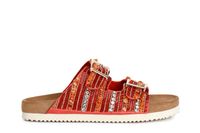 zapatilla con doble hebilla y bordado coral 38