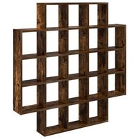 estante de pared roble ahumado 100 x 13 x 100 cm vidaxl