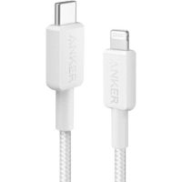 anker cable trenzado de usb-c a lightning 09m blanco