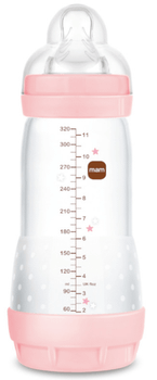 MAM Biberón Easy Start Anti-colic Flujo Rápido Rosa Brillante +4m 320 ml