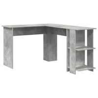escritorio de esquina gris concreto madera de ingenieria vidaxl
