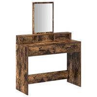 mesa tocador roble ahumado 100 x 41 x 140 cm vidaxl