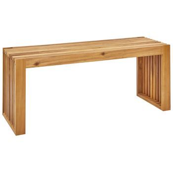 Banco De Jardín De Madera De Acacia Clara De 105 Cm Para Interior Y Exterior Bellano