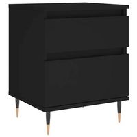 mesita de noche mesilla de noche - madera contrachapada negro 40x35x50 cm mc8066