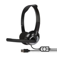 hamlet hheadmus auricular y casco auriculares alambrico diadema oficinacentro de llamadas negro