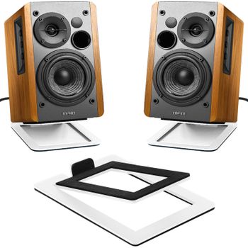 Soporte de Base para Altavoces Mejora los Efectos de Sonido Espacial y la Absorción de Impactos, para Altavoces de Computadora y Soporte de Audio de Escritorio