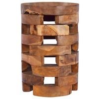 mesita de noche artesanal 30 x 30 x 45 cm madera maciza de teca marron dec032899