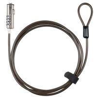 tooq tqclkc0035-g cable de seguridad tipo nano con combinacion para portatiles 15 metros gris oscuro