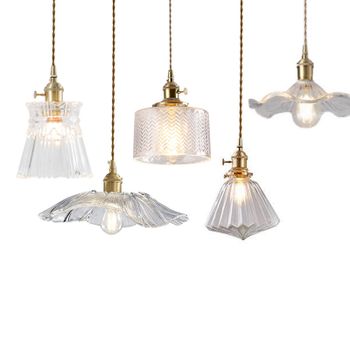 Lámpara Colgante de Cristal con Diseño Vintage para Decoración de Interiores, Lámpara Colgante LED Moderna para Dormitorio, Comedor, Cocina