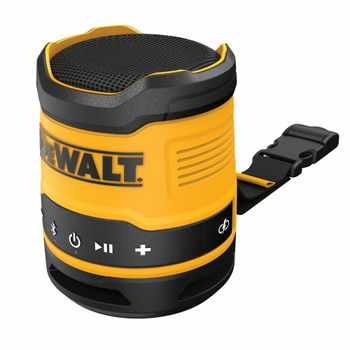 DeWalt DCR009 Altavoz Bluetooth Compacto Recargable por USB, Negro/Amarillo, Unidad Desnuda