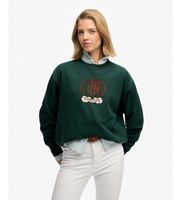 superdry para mujer w2012579a sudadera crest verde xl casual algodon