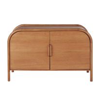 aparador de 2 puertas de mango macizo y chapa de mango 121 cm