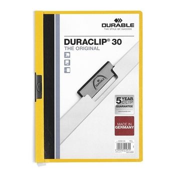 Durable Duraclip Portafolios amarillo A4 para 30 páginas
