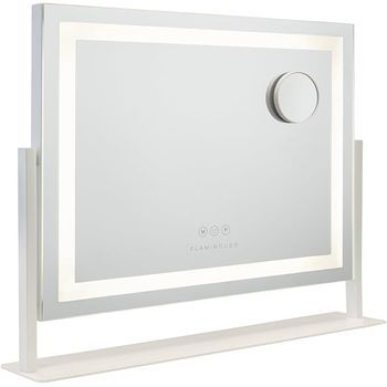 Espejo Tocador Banda Led Flamingueo Regulable 3 Modos Luz 58x54x12cm