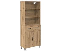 aparador alto - mueble de almacenamiento 2 pcs roble artesanal madera de ingenieria es225